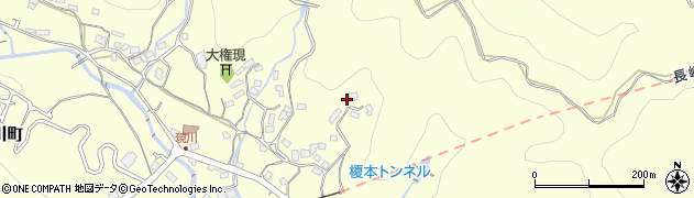 長崎県長崎市現川町374周辺の地図