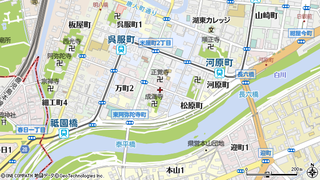 〒860-0032 熊本県熊本市中央区万町の地図