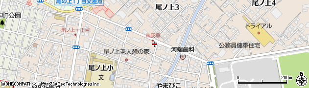 熊本県熊本市東区尾ノ上周辺の地図
