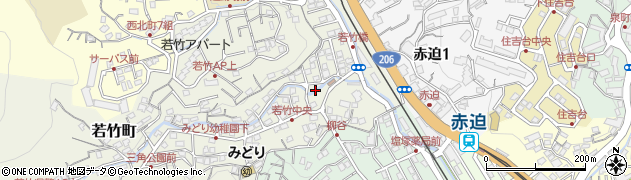 若竹中央公園周辺の地図