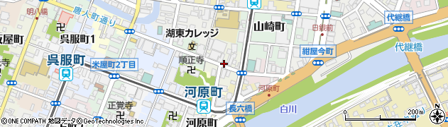 熊本県熊本市中央区古川町周辺の地図