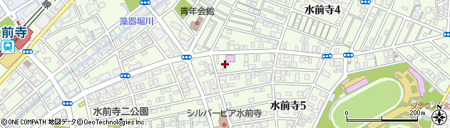 熊本県熊本市中央区水前寺周辺の地図