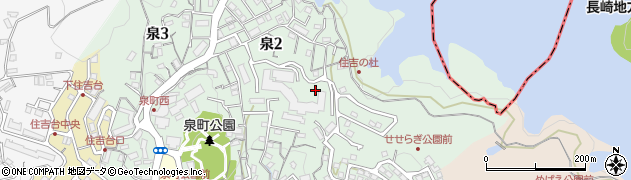 長崎県長崎市泉周辺の地図