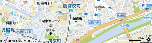 熊本県熊本市中央区山崎町周辺の地図