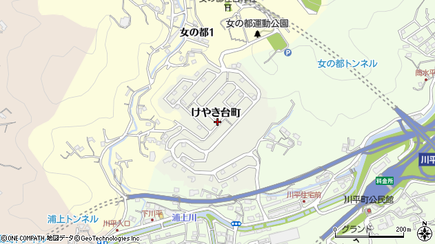 〒852-8146 長崎県長崎市けやき台町の地図