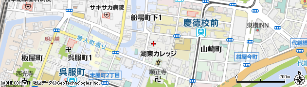 熊本県熊本市中央区船場町周辺の地図