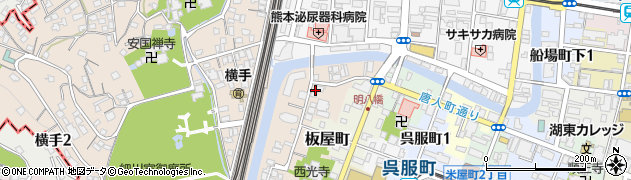 熊本県熊本市中央区小沢町周辺の地図