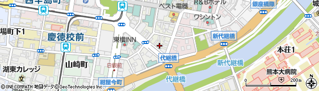 熊本県熊本市中央区新市街13周辺の地図