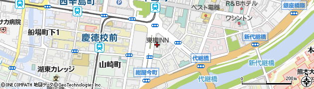 東横ＩＮＮ熊本交通センター前周辺の地図