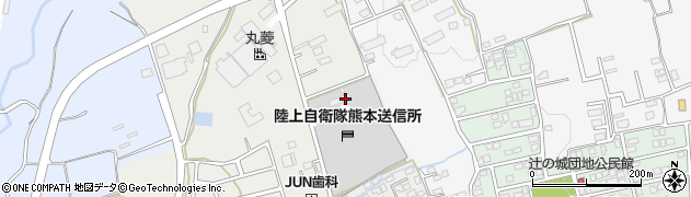 陸上自衛隊熊本送信所周辺の地図