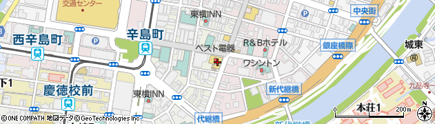 熊本県熊本市中央区新市街10周辺の地図