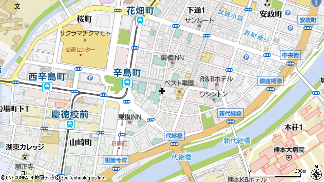 〒860-0803 熊本県熊本市中央区新市街の地図