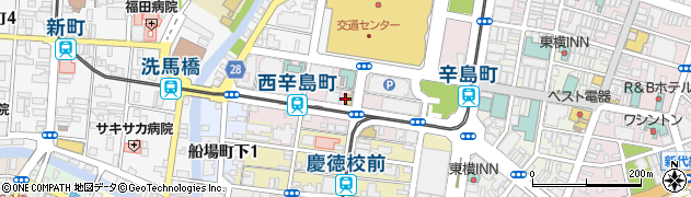 熊本県熊本市中央区辛島町周辺の地図