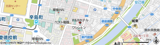 Ｒ＆Ｂホテル熊本下通周辺の地図