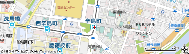 辛島町駅周辺の地図
