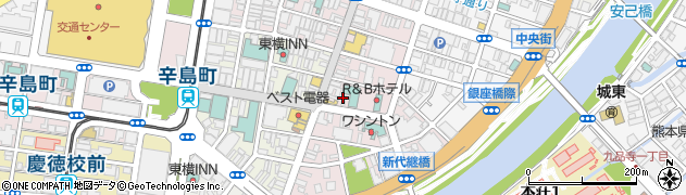 ぎょうざの丸岡熊本店周辺の地図