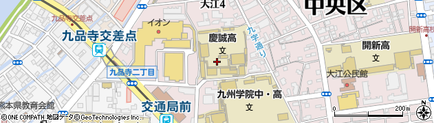 熊本女子高等学校周辺の地図