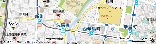 熊本県熊本市中央区桜町2周辺の地図
