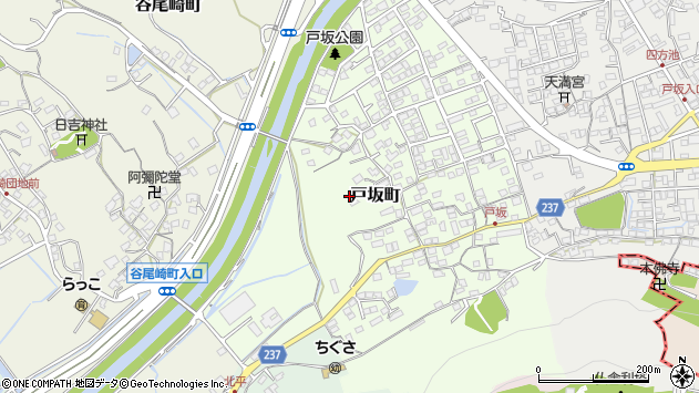 〒860-0045 熊本県熊本市西区戸坂町の地図