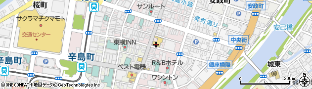 ２１世紀グループコア２１下通店事務所周辺の地図