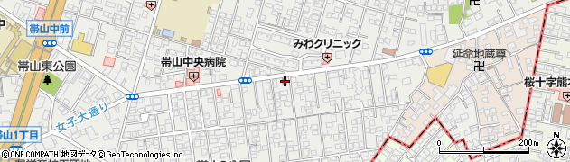 熊本帯山郵便局周辺の地図