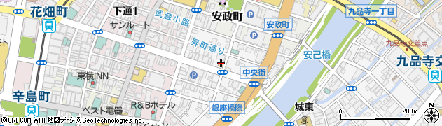 ファミリーマート熊本中央街店周辺の地図