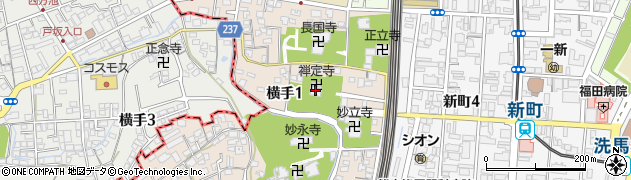 禅定寺周辺の地図
