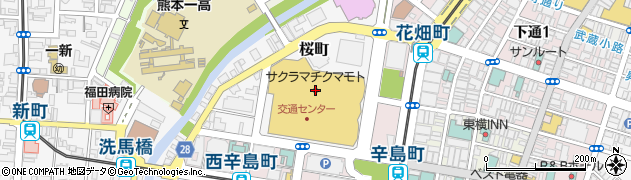 スターバックスコーヒーサクラマチ熊本店周辺の地図