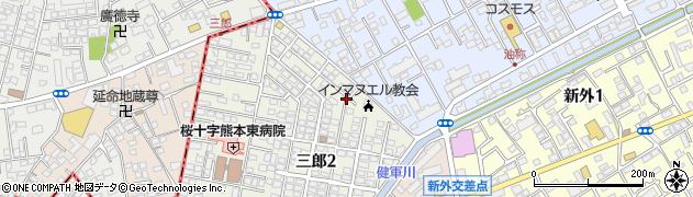 三郎塚団地東公園周辺の地図