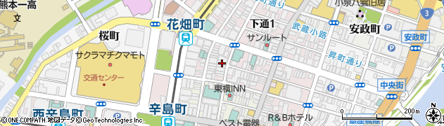 熊本県熊本市中央区花畑町周辺の地図