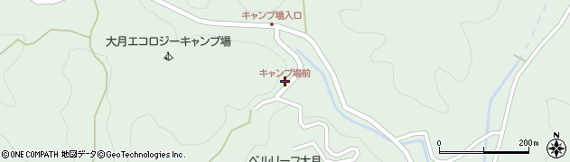 キャンプ場前周辺の地図
