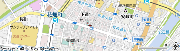 大黒屋質熊本下通店周辺の地図