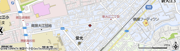 熊本新大江郵便局 ＡＴＭ周辺の地図