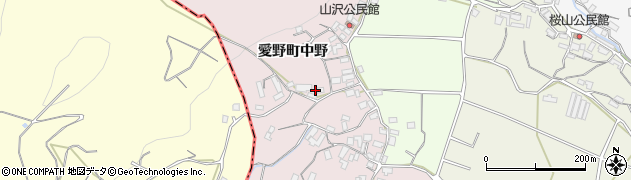 長崎県雲仙市愛野町中野周辺の地図