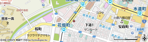 熊本第一信用金庫　信金事故届け受付センター周辺の地図
