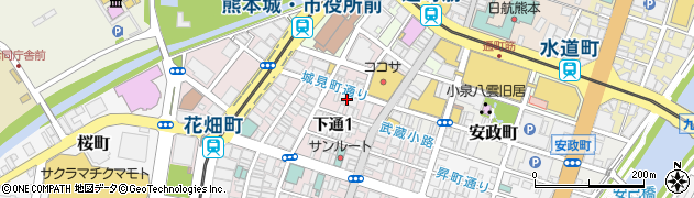 東京油組総本店　熊本組周辺の地図