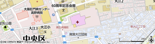 熊本県立劇場周辺の地図