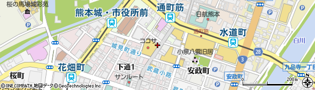 ドコモＣＳ九州熊本支店周辺の地図