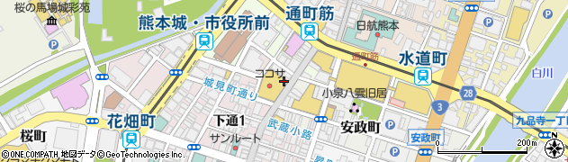 水のトラブルサポートセンター熊本支店周辺の地図