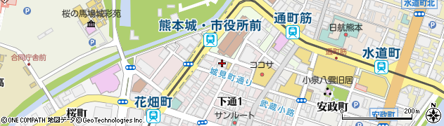 熊本市役所　文化市民局熊本城総合事務所周辺の地図