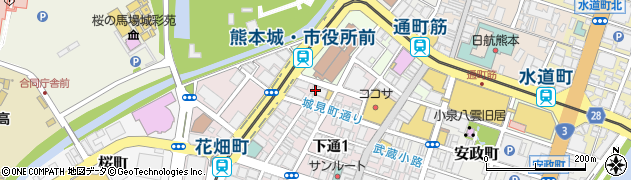 キンコーズ熊本市役所前店周辺の地図