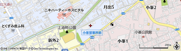 熊本都市バス株式会社　小峯営業所周辺の地図