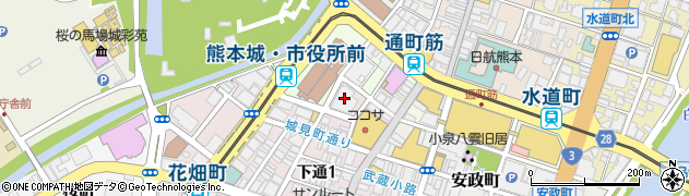 熊本市立　市役所駐車場料金徴収所周辺の地図
