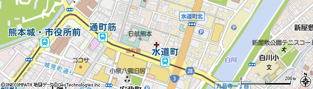 熊本県熊本市中央区上通町3周辺の地図