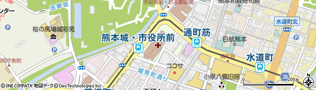肥後銀行熊本市役所支店周辺の地図