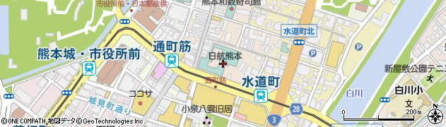 ホテル日航熊本周辺の地図