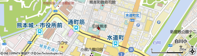 熊本市現代美術館周辺の地図