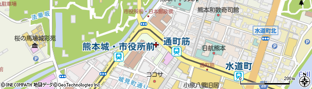 熊本信用金庫　融資部経営サポートチーム周辺の地図