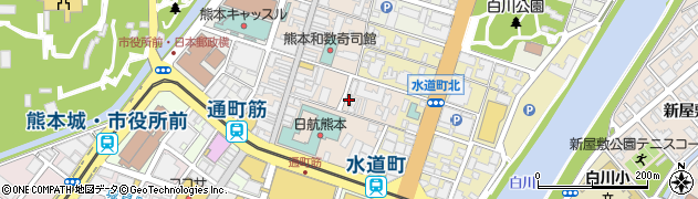 熊本県熊本市中央区上通町5-41周辺の地図