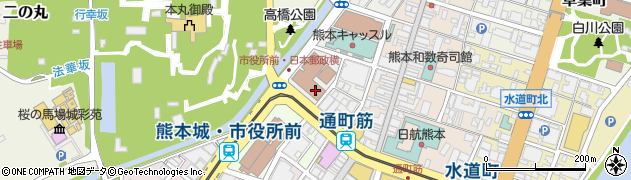 ゆうちょ銀行熊本支店周辺の地図